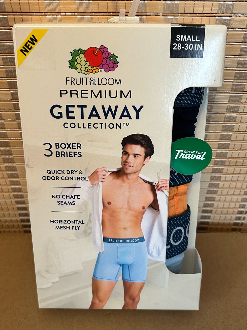Mens Fruit of the Loom Boxer Briefs Quick Dry